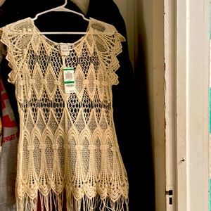 American Rag ivory woven top